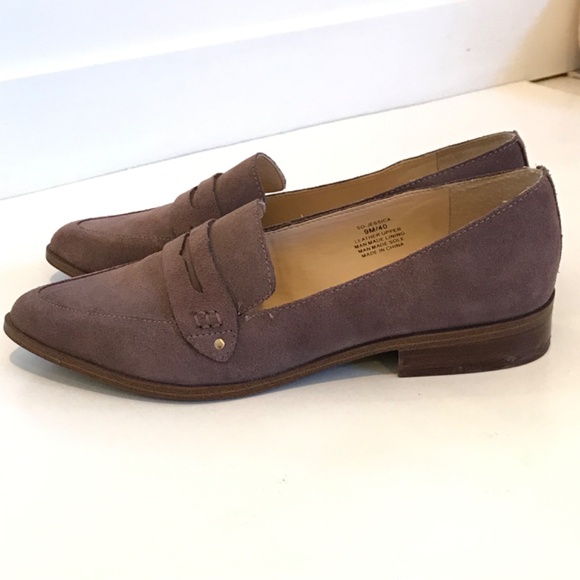 SOLE SOCIETY Penny Loafers Suede Flats Jessica Dusty Plum Women’s Size 9M - Picture 9 of 16